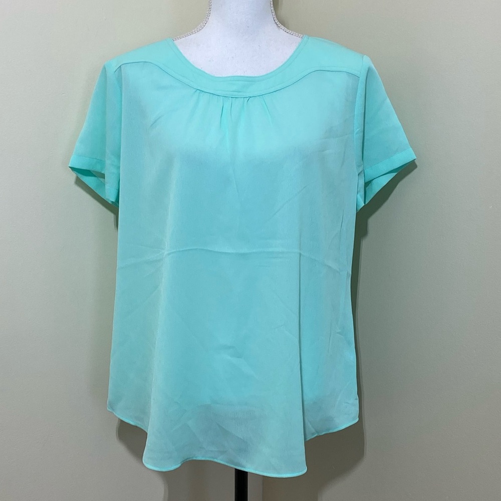 NWT Van Heusen Women’s Light Green Blouse Sz Large
